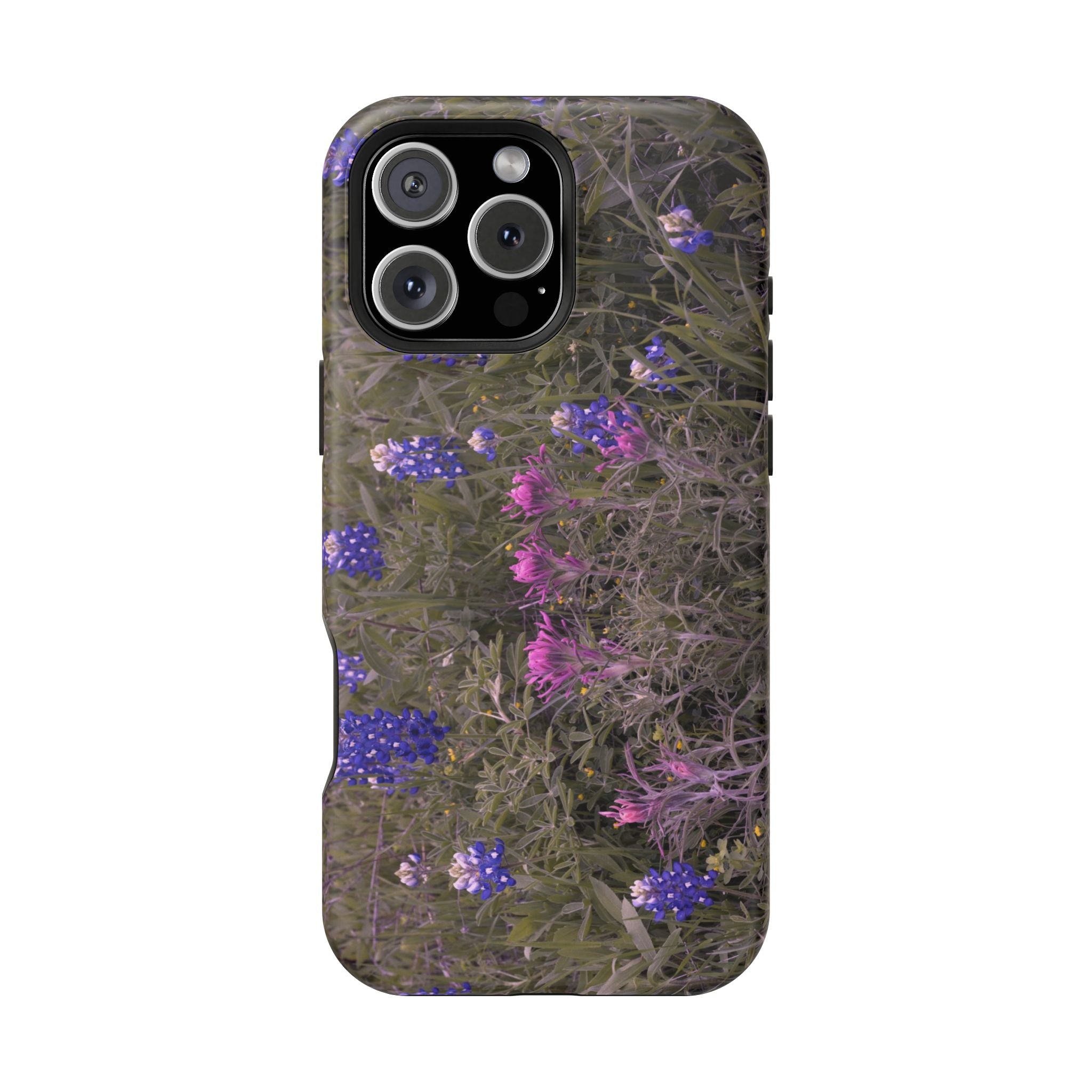 Iphone MagSafe Case -Texas Icons Bluebonnets and Paintbrushes - My Blu Horizon