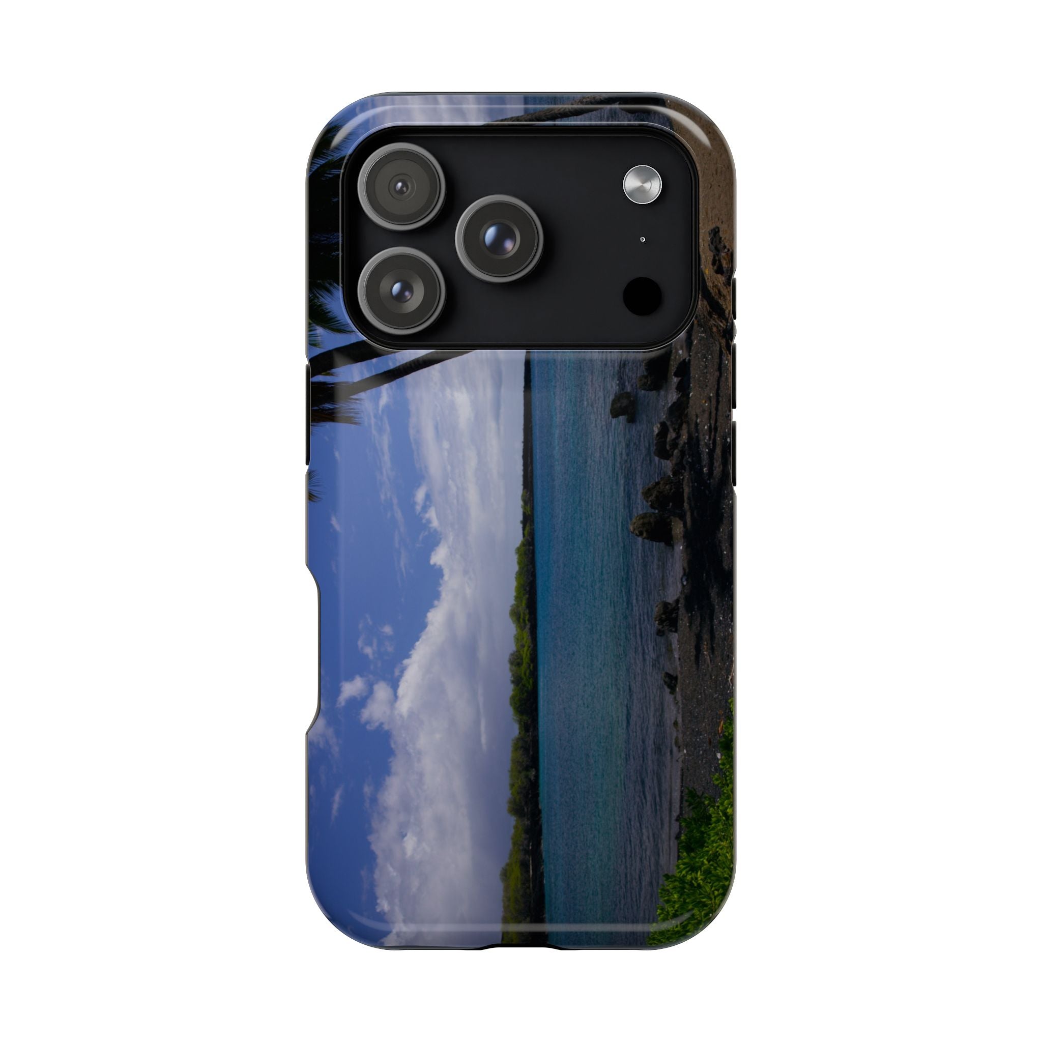 iPhone MagSafe Case | Big Island Black Sand and Blue Ocean | Hawaii | My Blu Horizon