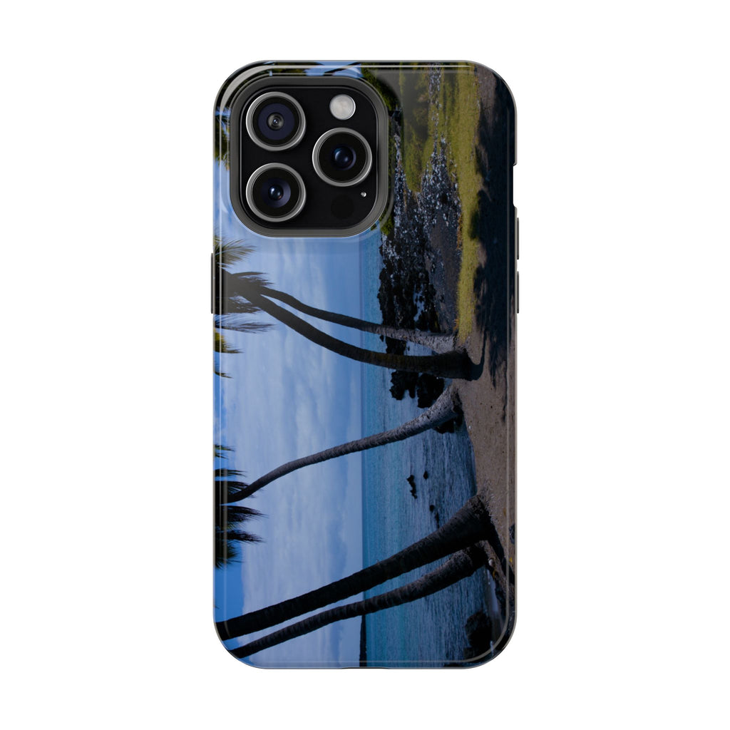 Iphone MagSafe Case - Hawaiian Beach and Palm Trees - My Blu Horizon