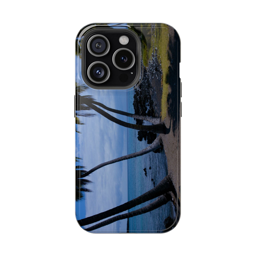 Iphone MagSafe Case - Hawaiian Beach and Palm Trees - My Blu Horizon