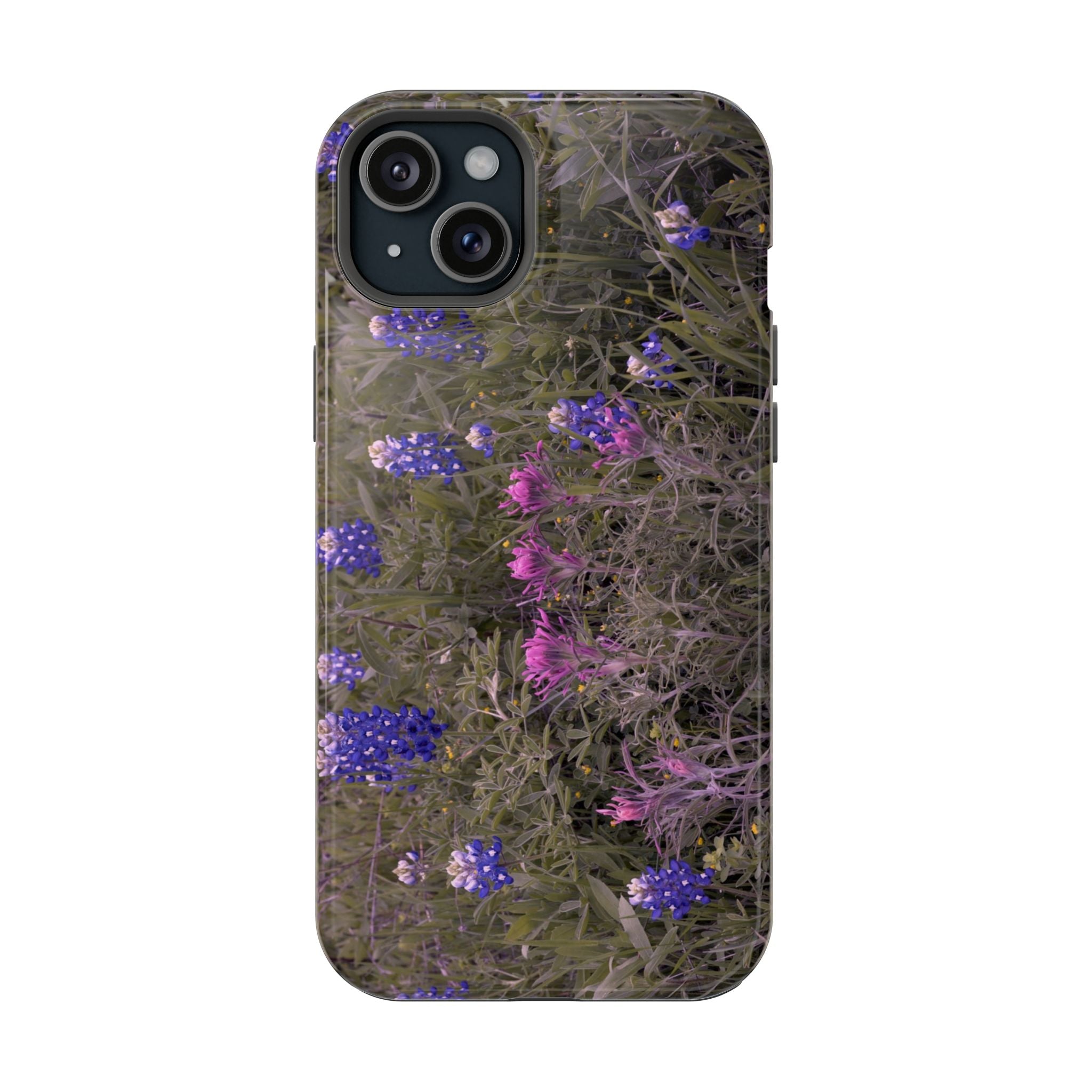 Iphone MagSafe Case -Texas Icons Bluebonnets and Paintbrushes - My Blu Horizon