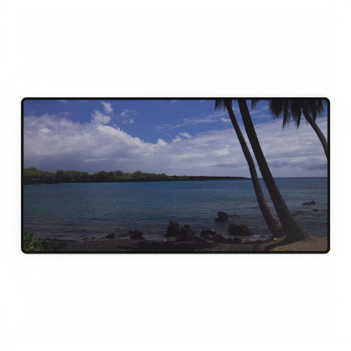 Premium Mouse Pad or Desk Mat | Big Island Black Sand and Blue Ocean | Hawaii | My Blu Horizon