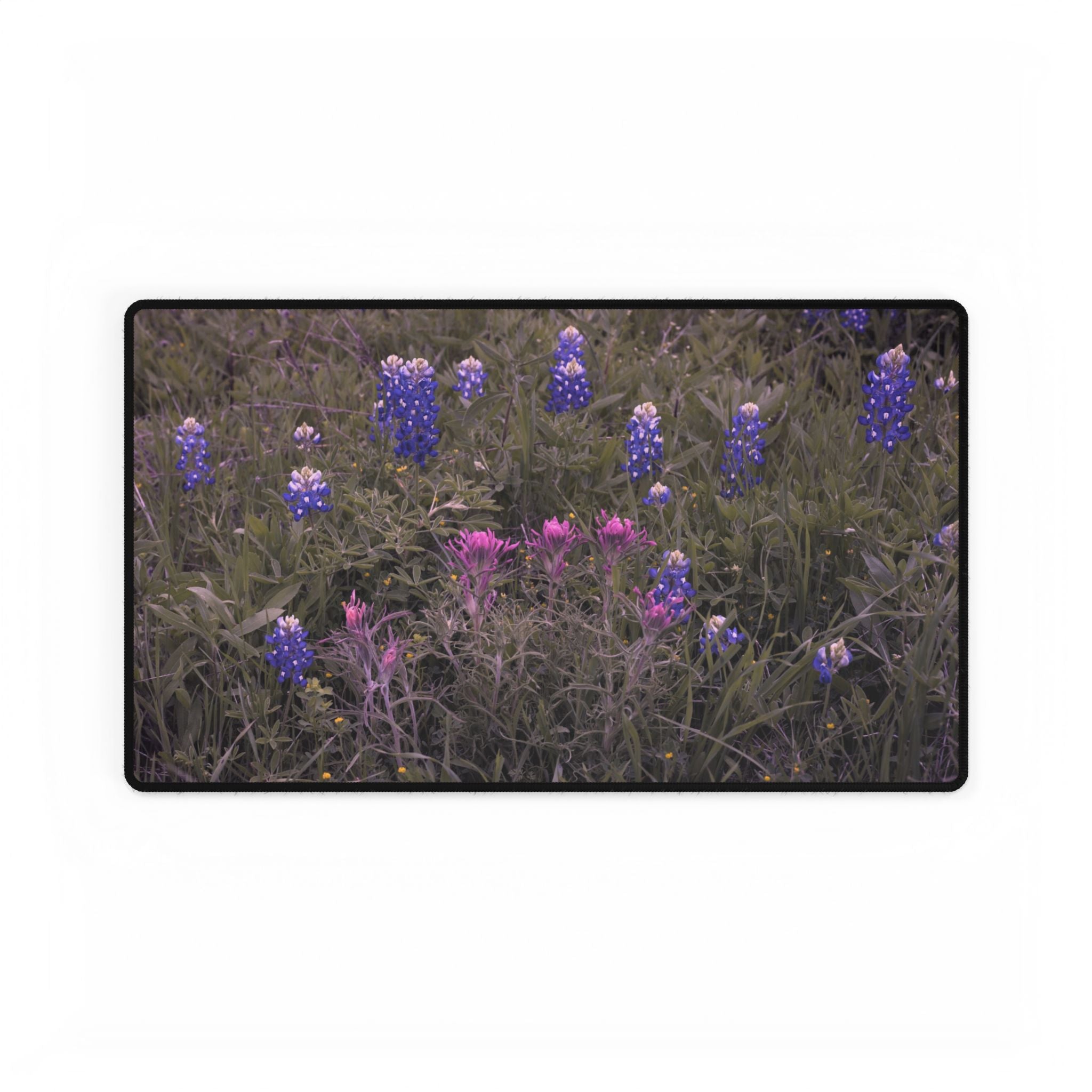 Premium Mouse Pads and Desk Mats - Texas Bluebonnets and Indian Paintbrushes - My Blu Horizon