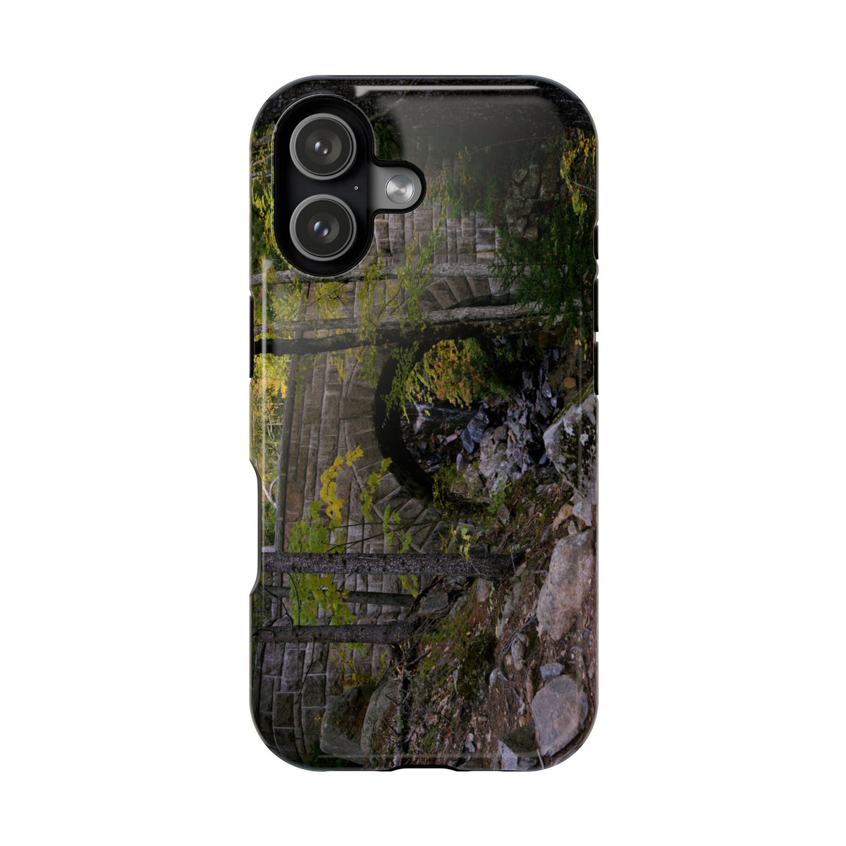 iPhone MagSafe Case | Waterfall Bridge Summer | Acadia National Park | My Blu Horizon
