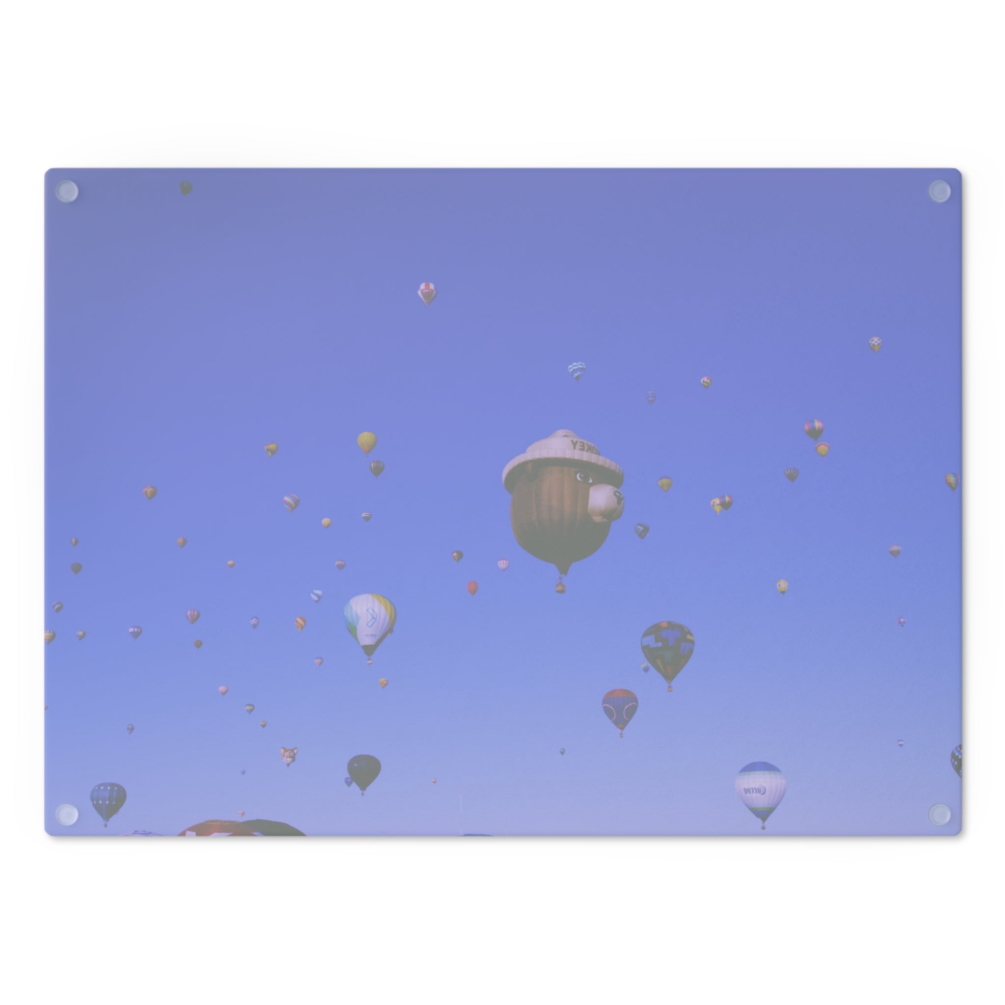 Tempered Glass Cutting Board - Balloon Fiesta Mass Ascension - My Blu Horizon