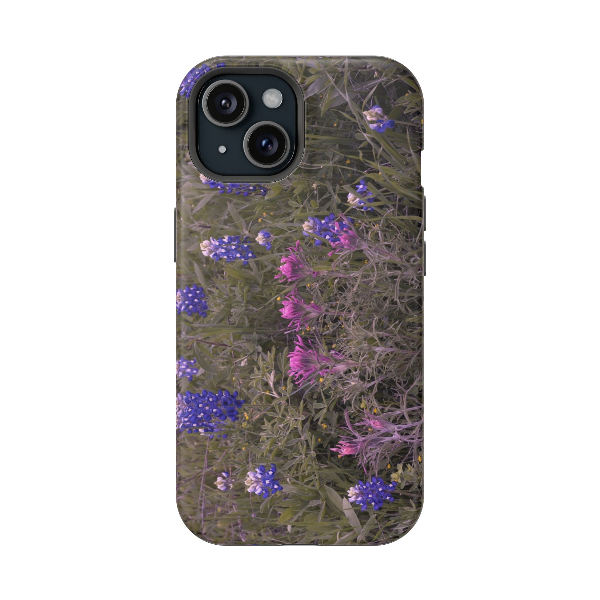 Iphone MagSafe Case -Texas Icons Bluebonnets and Paintbrushes - My Blu Horizon
