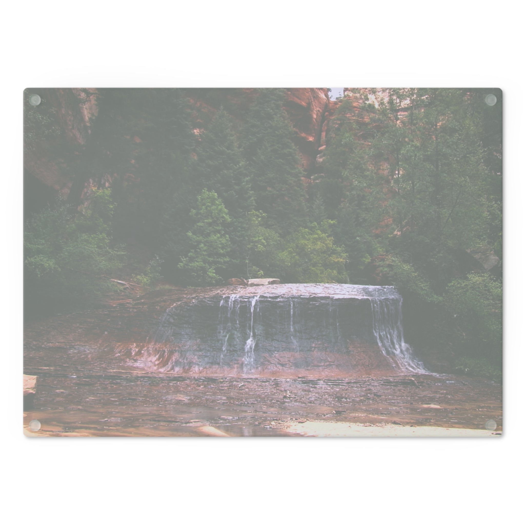 Tempered Glass Cutting Board - Arch Angel Cascades, Zion National Park - My Blu Horizon