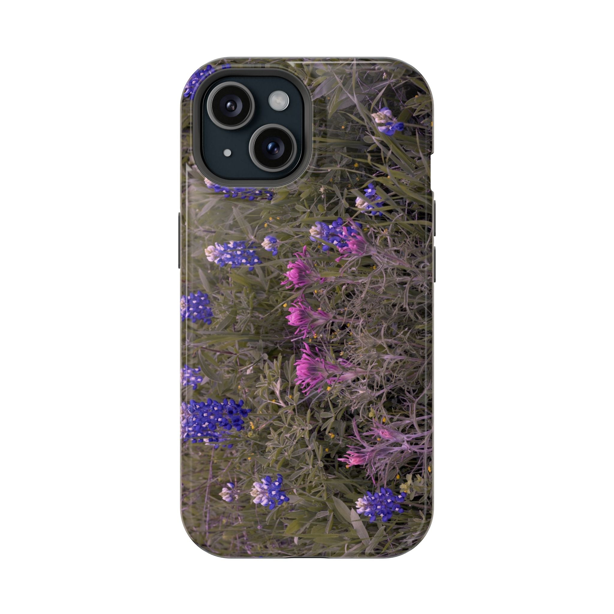 Iphone MagSafe Case -Texas Icons Bluebonnets and Paintbrushes - My Blu Horizon