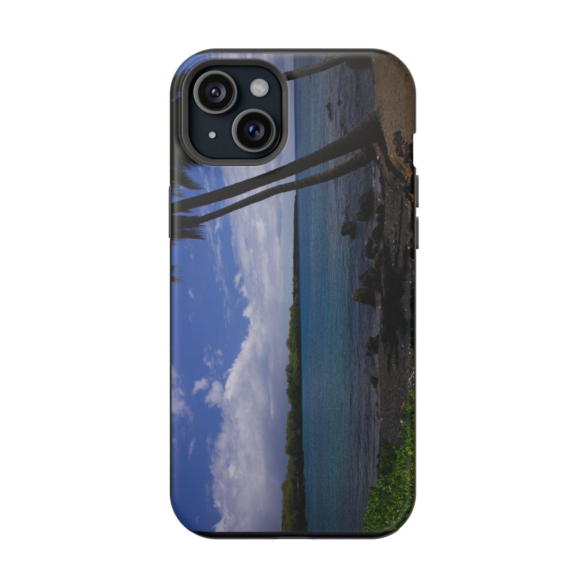 iPhone MagSafe Case | Big Island Black Sand and Blue Ocean | Hawaii | My Blu Horizon