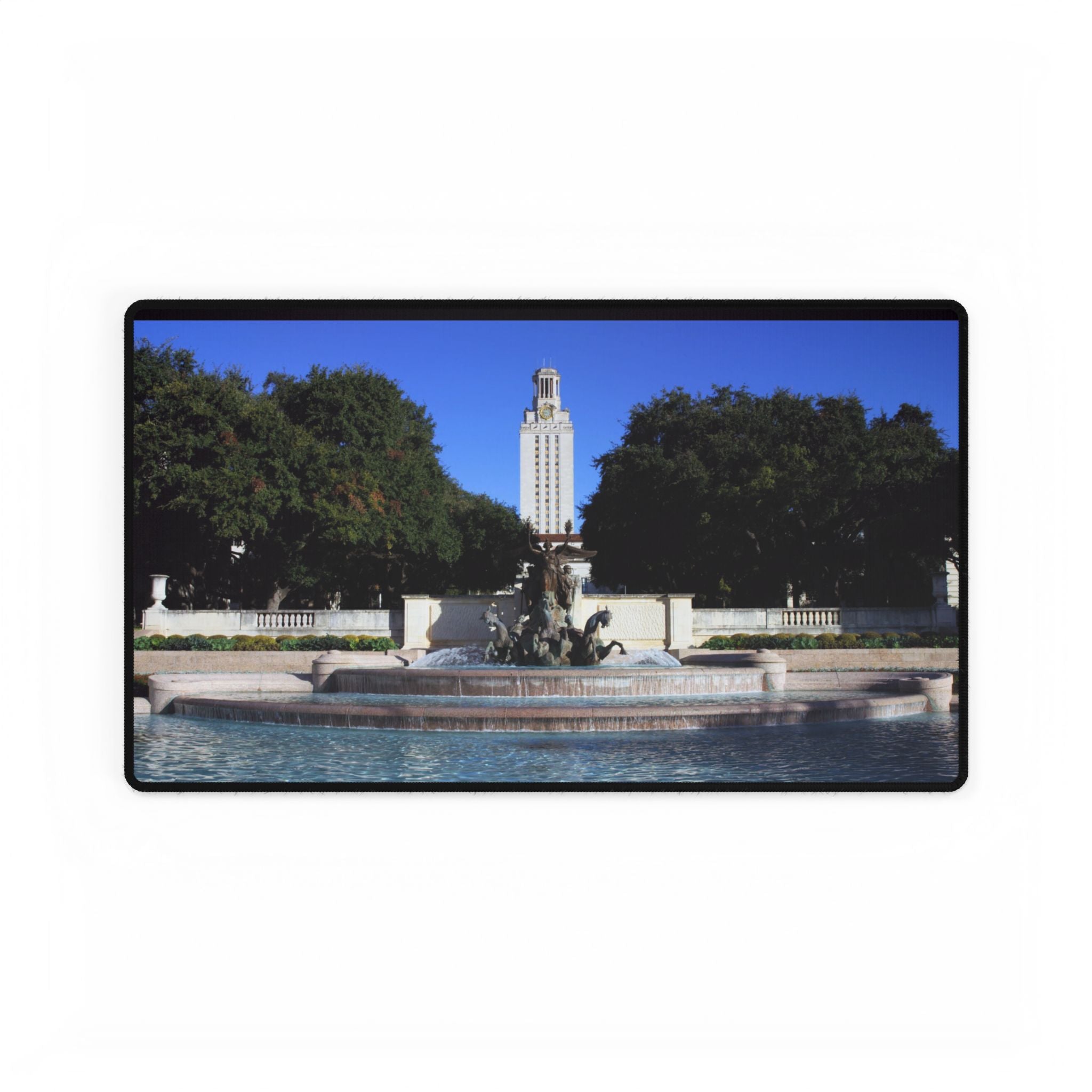 Premium Mouse Pad and Desk Mats -  Littlefield Fountain, Texas Longhorns - My Blu Horizon
