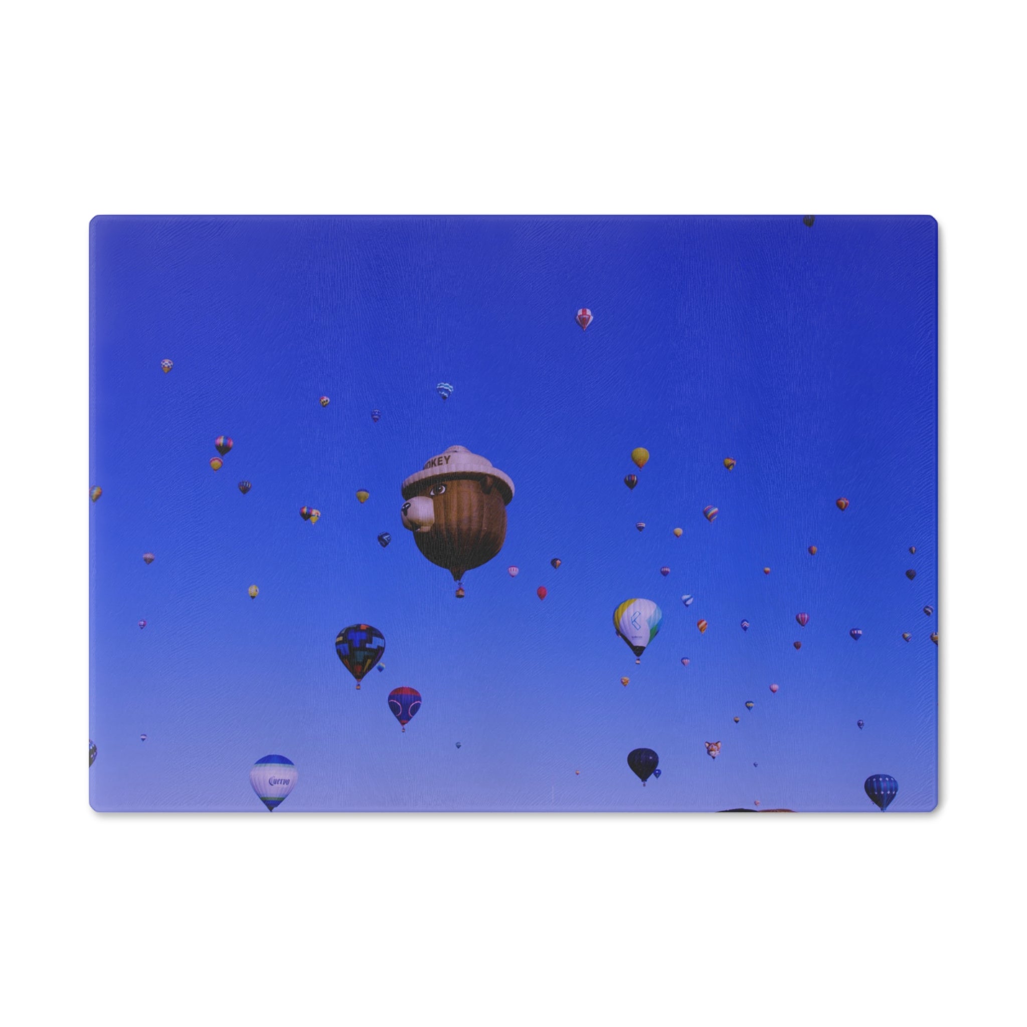 Tempered Glass Cutting Board - Balloon Fiesta Mass Ascension - My Blu Horizon