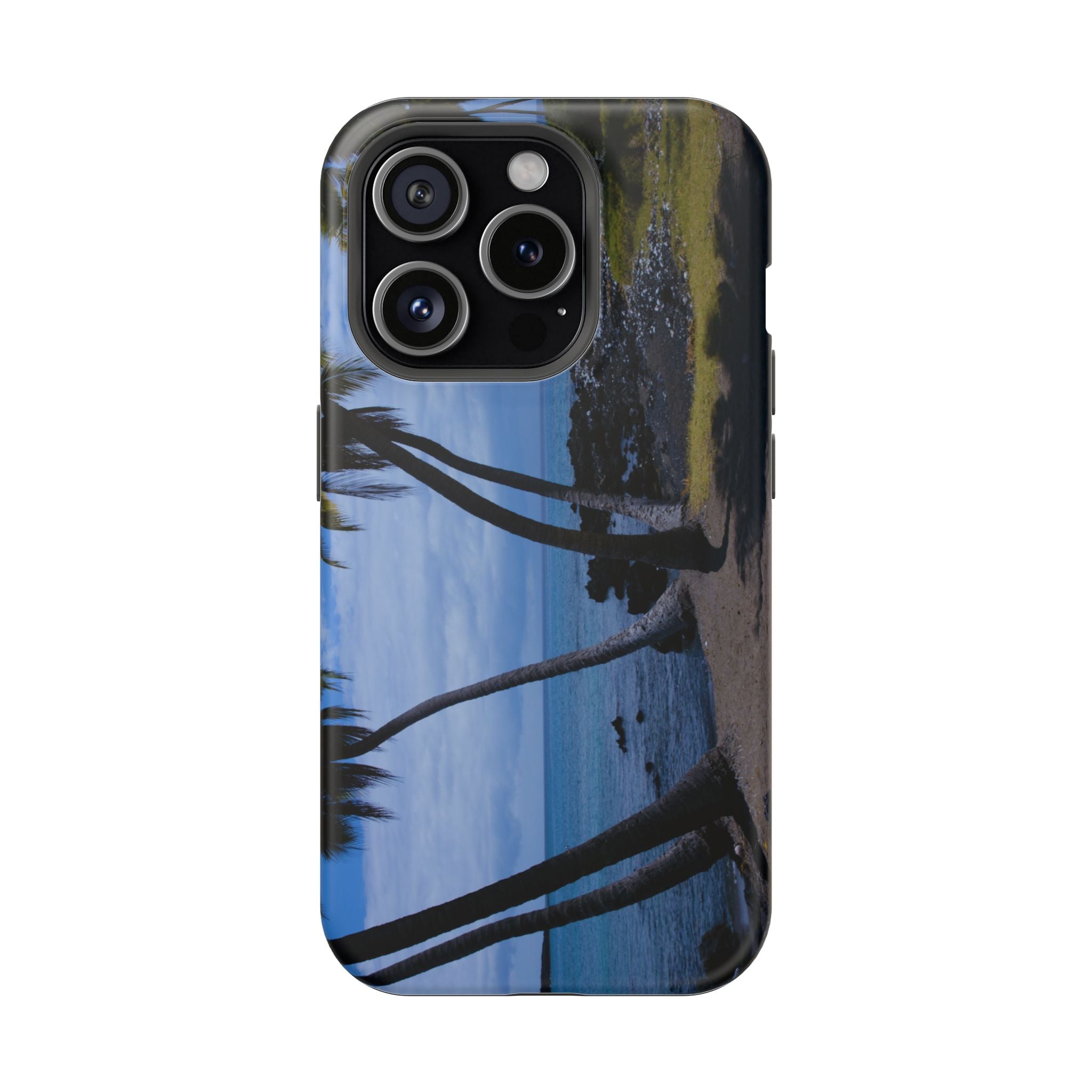 Iphone MagSafe Case - Hawaiian Beach and Palm Trees - My Blu Horizon