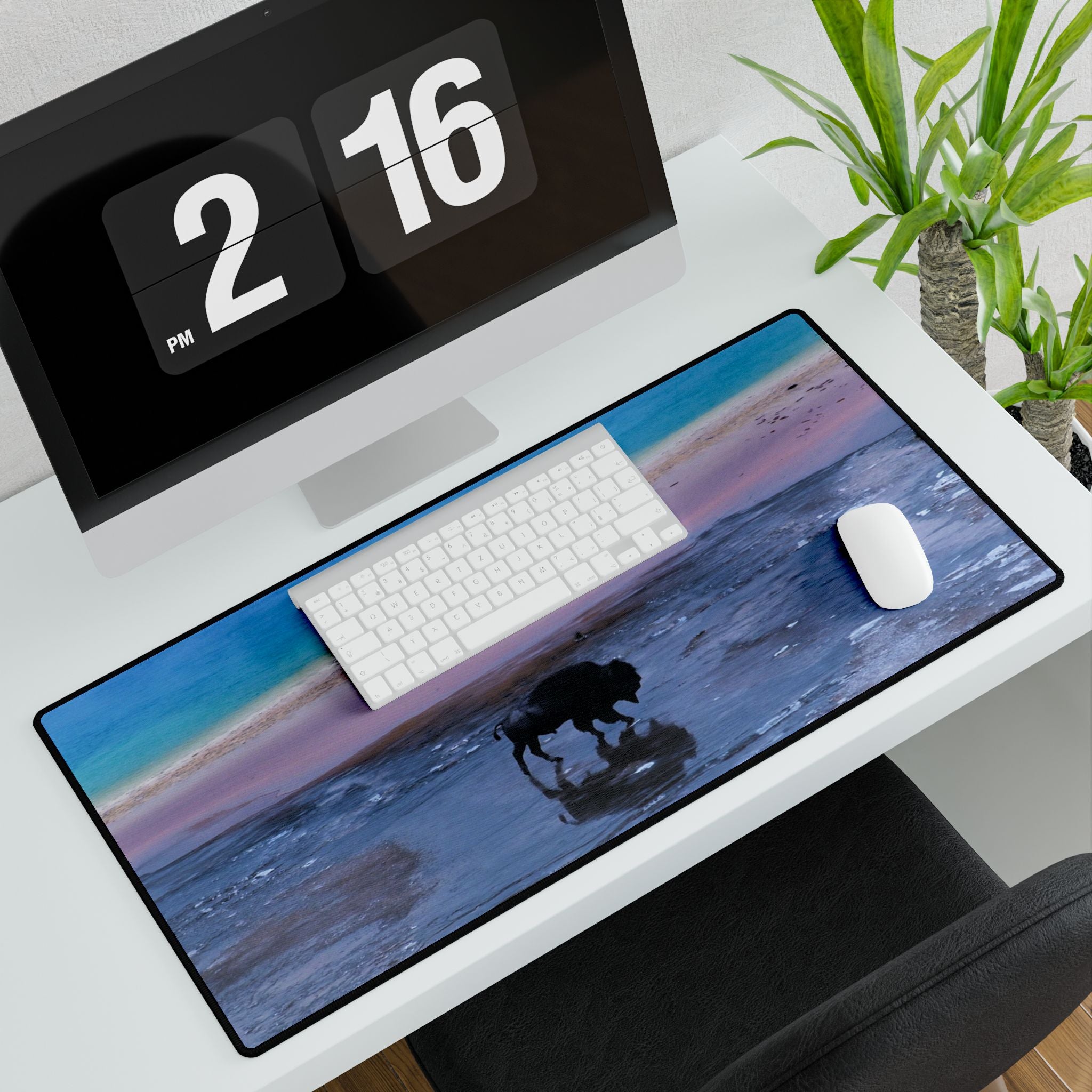 Premium Mouse Pad and Desk Mats - Yellowstone Icons Bison and Grand Prismatic Spring - My Blu Horizon