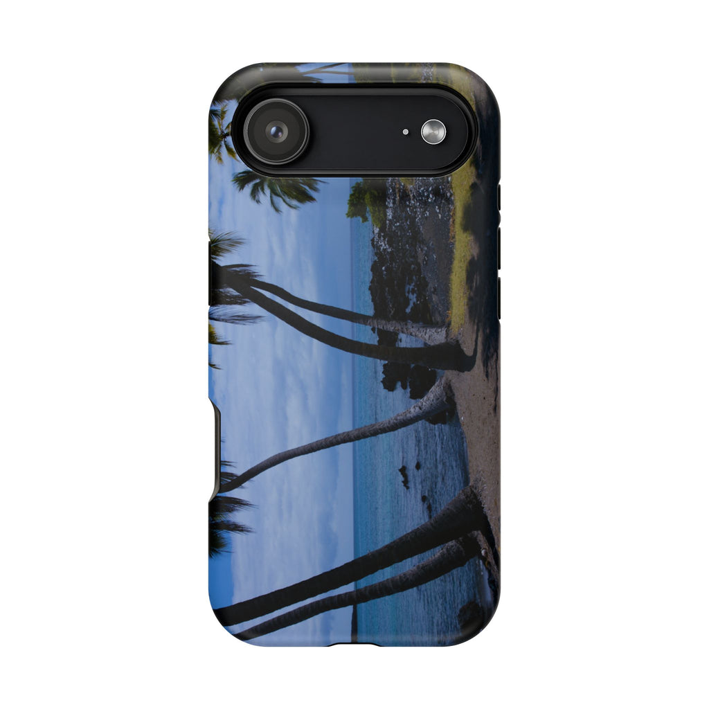Iphone MagSafe Case - Hawaiian Beach and Palm Trees - My Blu Horizon