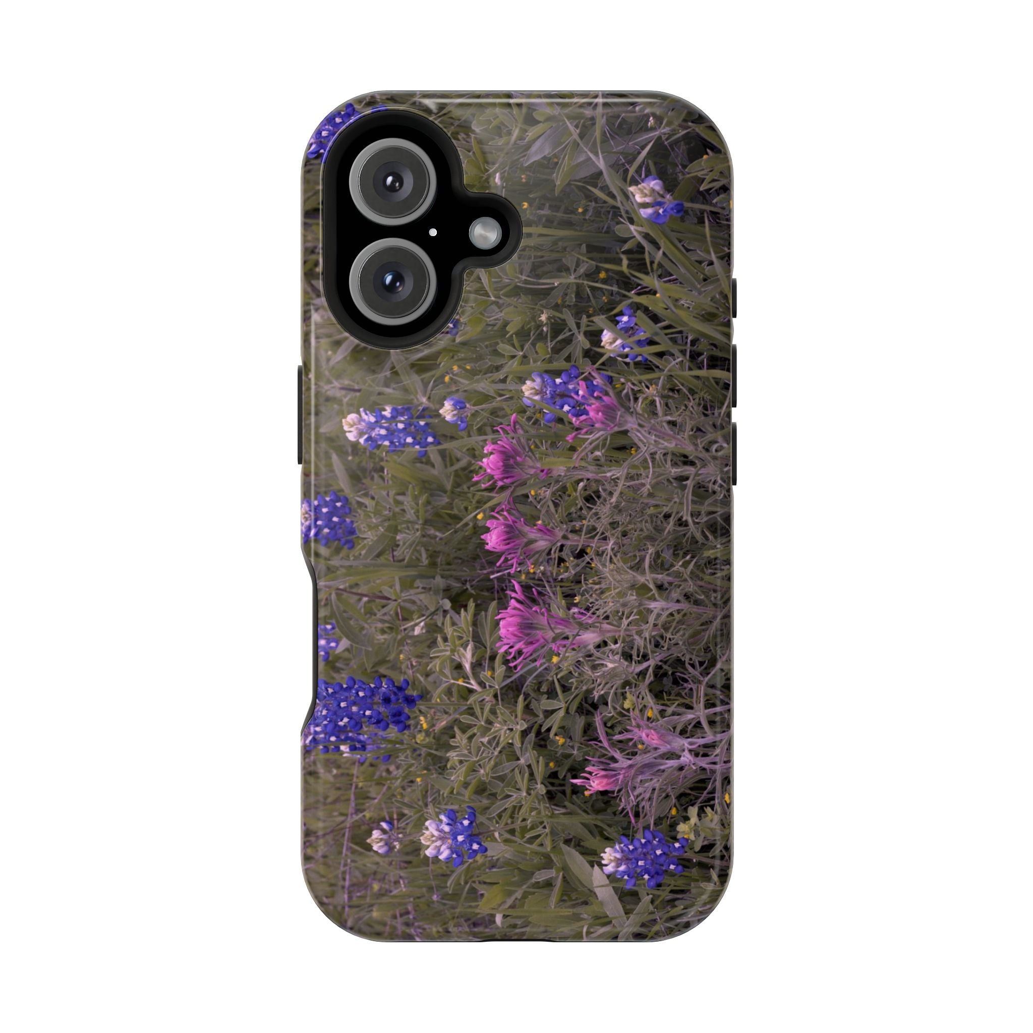 Iphone MagSafe Case -Texas Icons Bluebonnets and Paintbrushes - My Blu Horizon