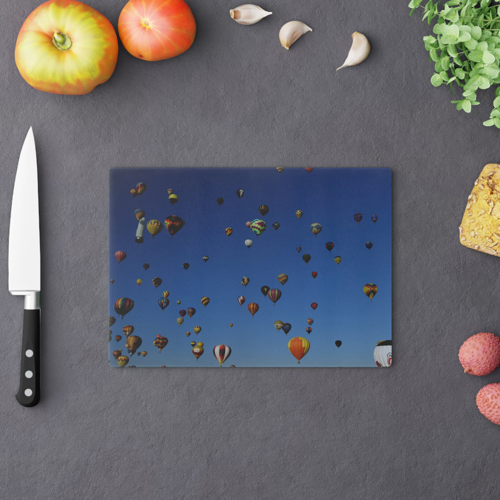 Tempered Glass Cutting Board - Balloon Fiesta Mass Ascension Box - My Blu Horizon
