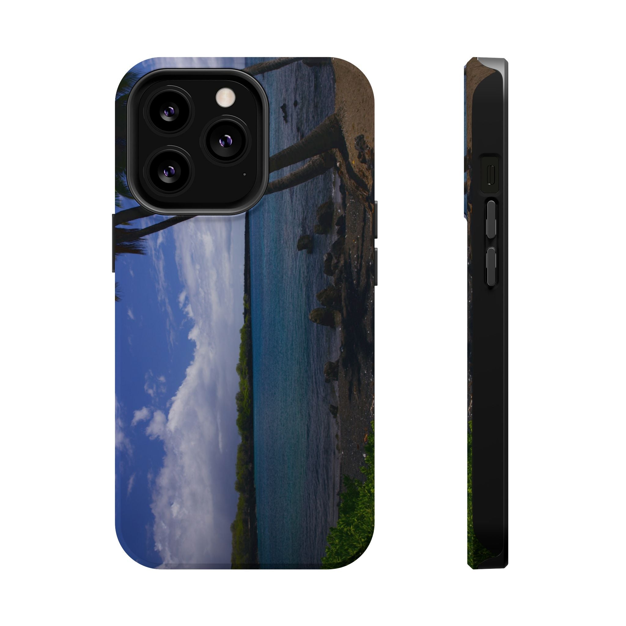 iPhone MagSafe Case | Big Island Black Sand and Blue Ocean | Hawaii | My Blu Horizon