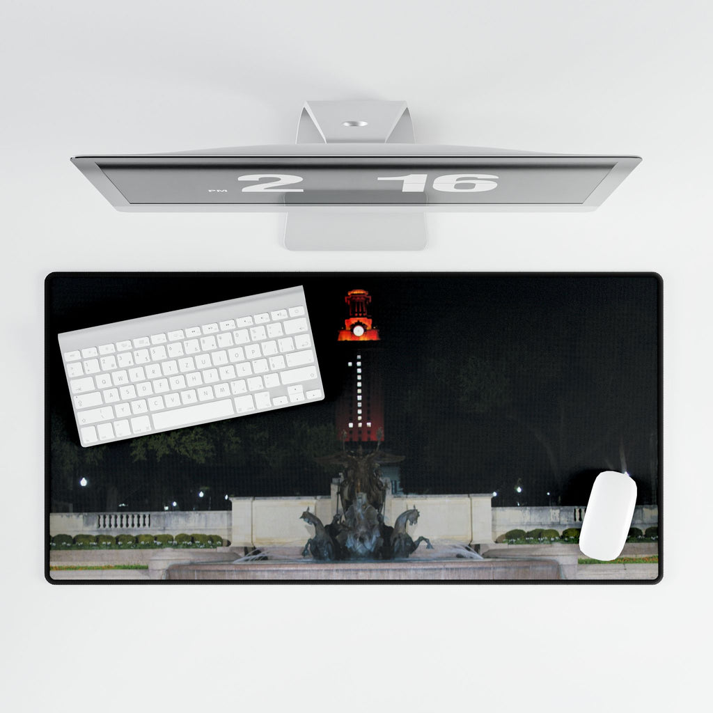 Premium Mouse Pads and Desk Mats - Littlefield Fountain, Texas Longhorns -My Blu Horizon