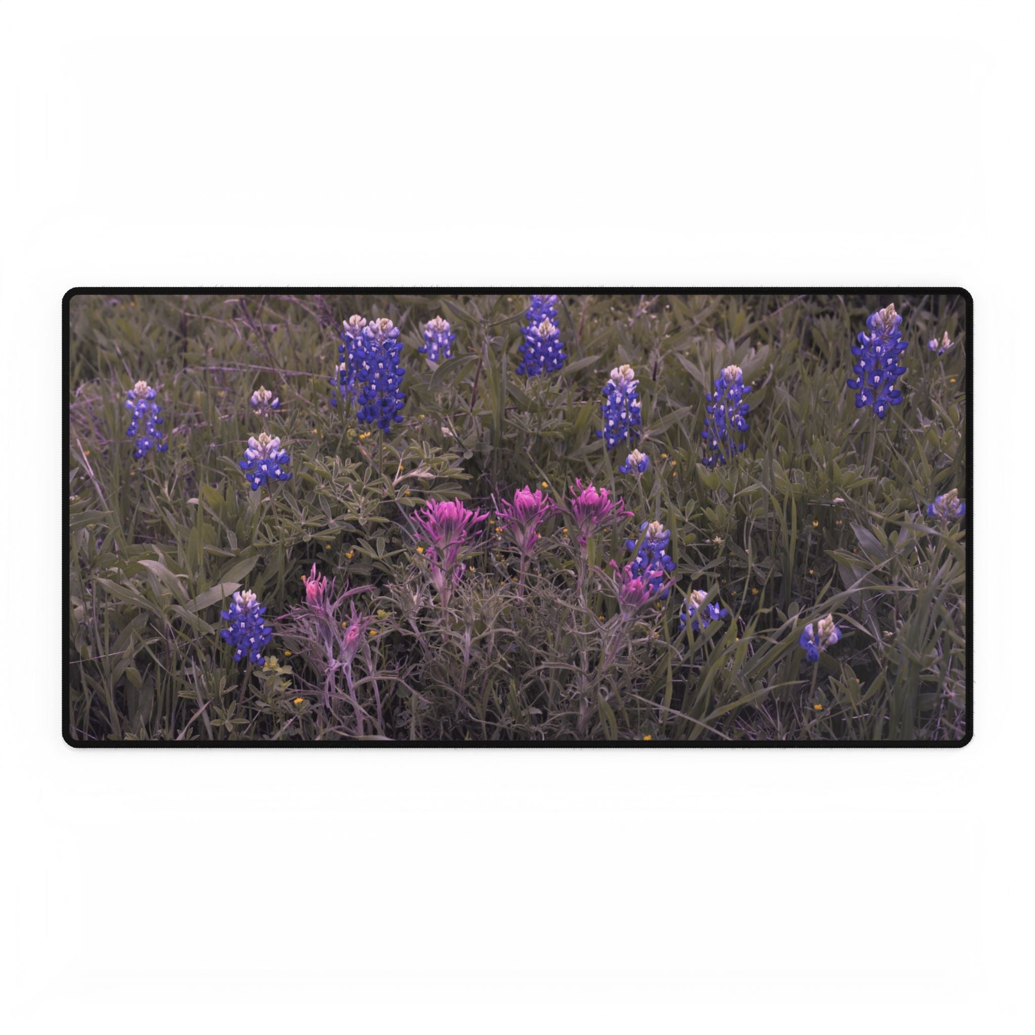 Premium Mouse Pads and Desk Mats - Texas Bluebonnets and Indian Paintbrushes - My Blu Horizon