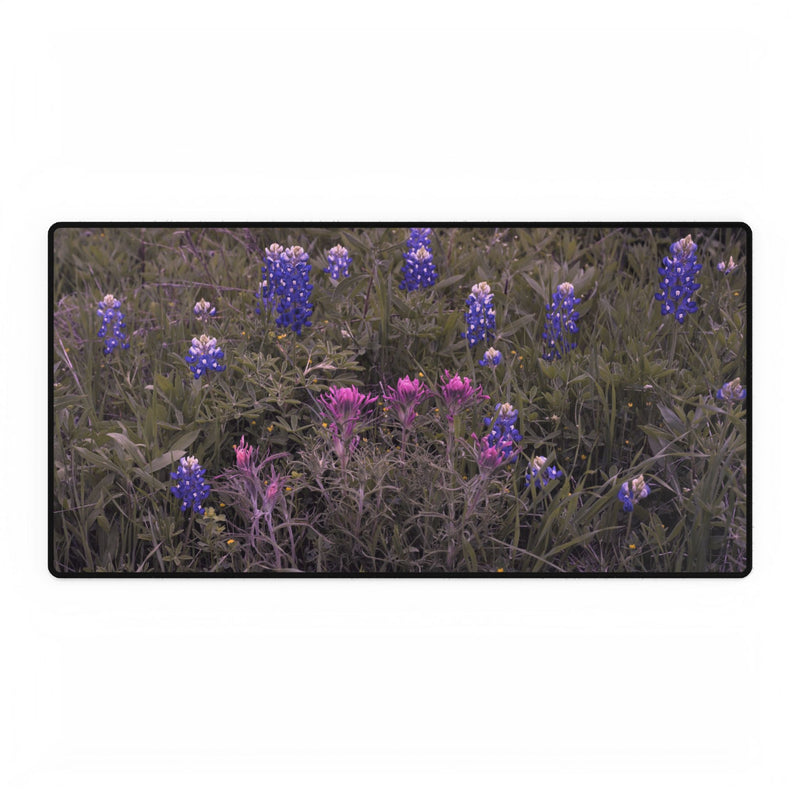 Premium Mouse Pads and Desk Mats - Texas Bluebonnets and Indian Paintbrushes - My Blu Horizon