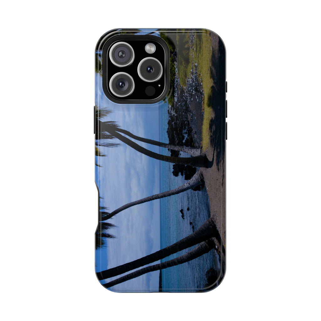 Iphone MagSafe Case - Hawaiian Beach and Palm Trees - My Blu Horizon