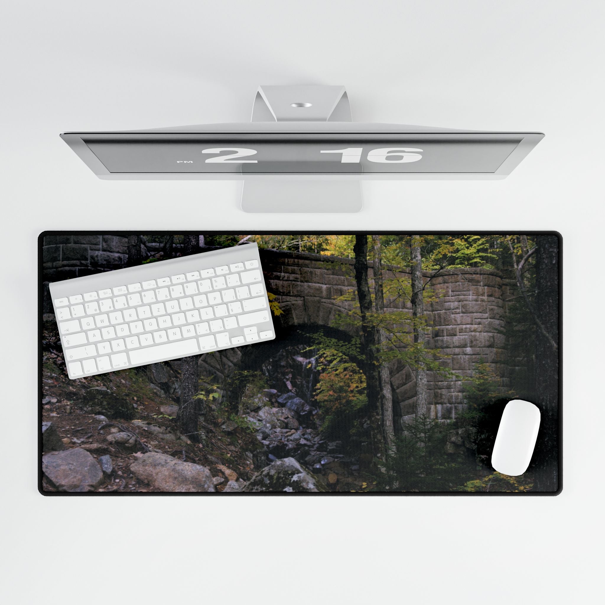 Mouse Pad – Waterfall Bridge Summer – Acadia National Park – My Blu Horizon