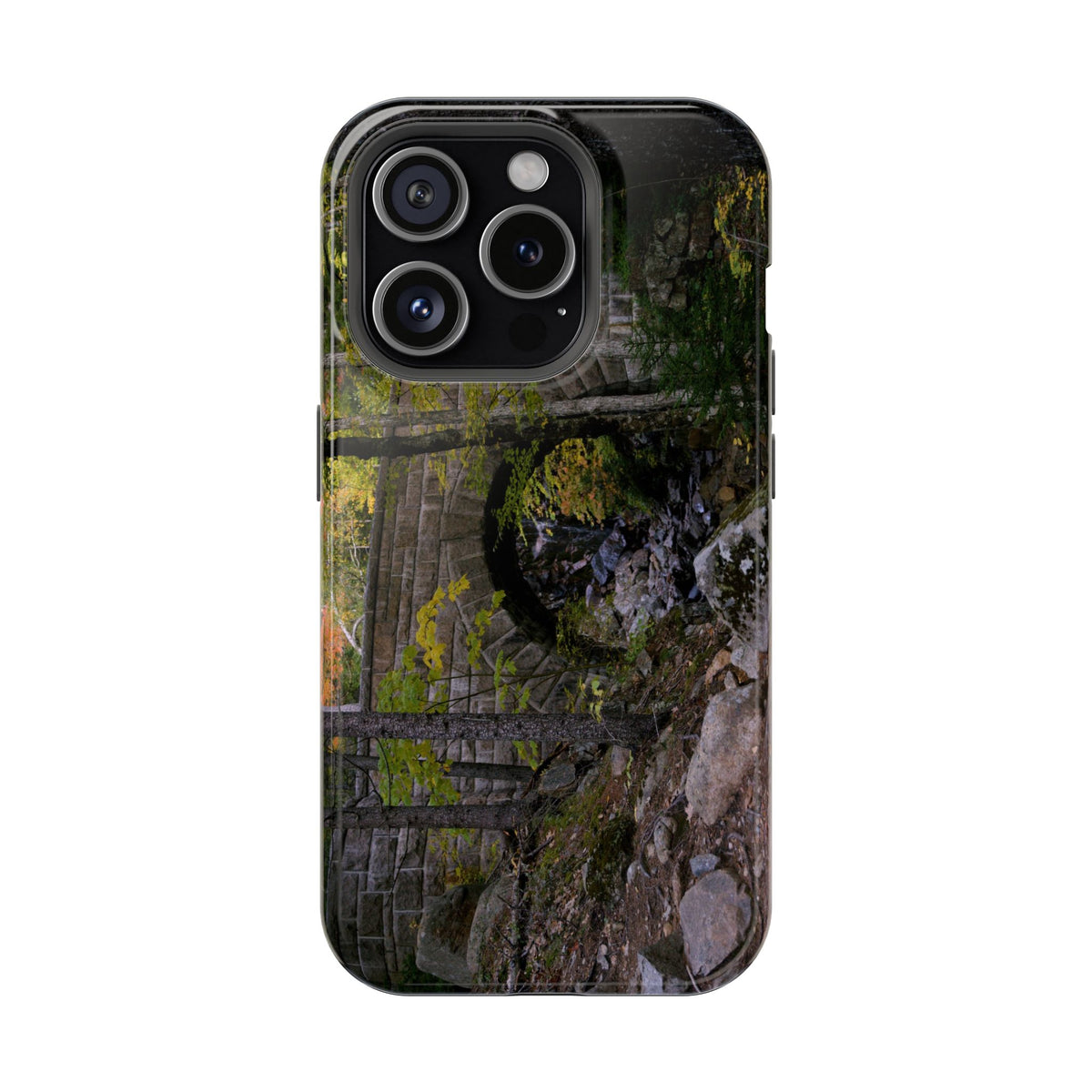 iPhone MagSafe Case | Waterfall Bridge Summer | Acadia National Park | My Blu Horizon