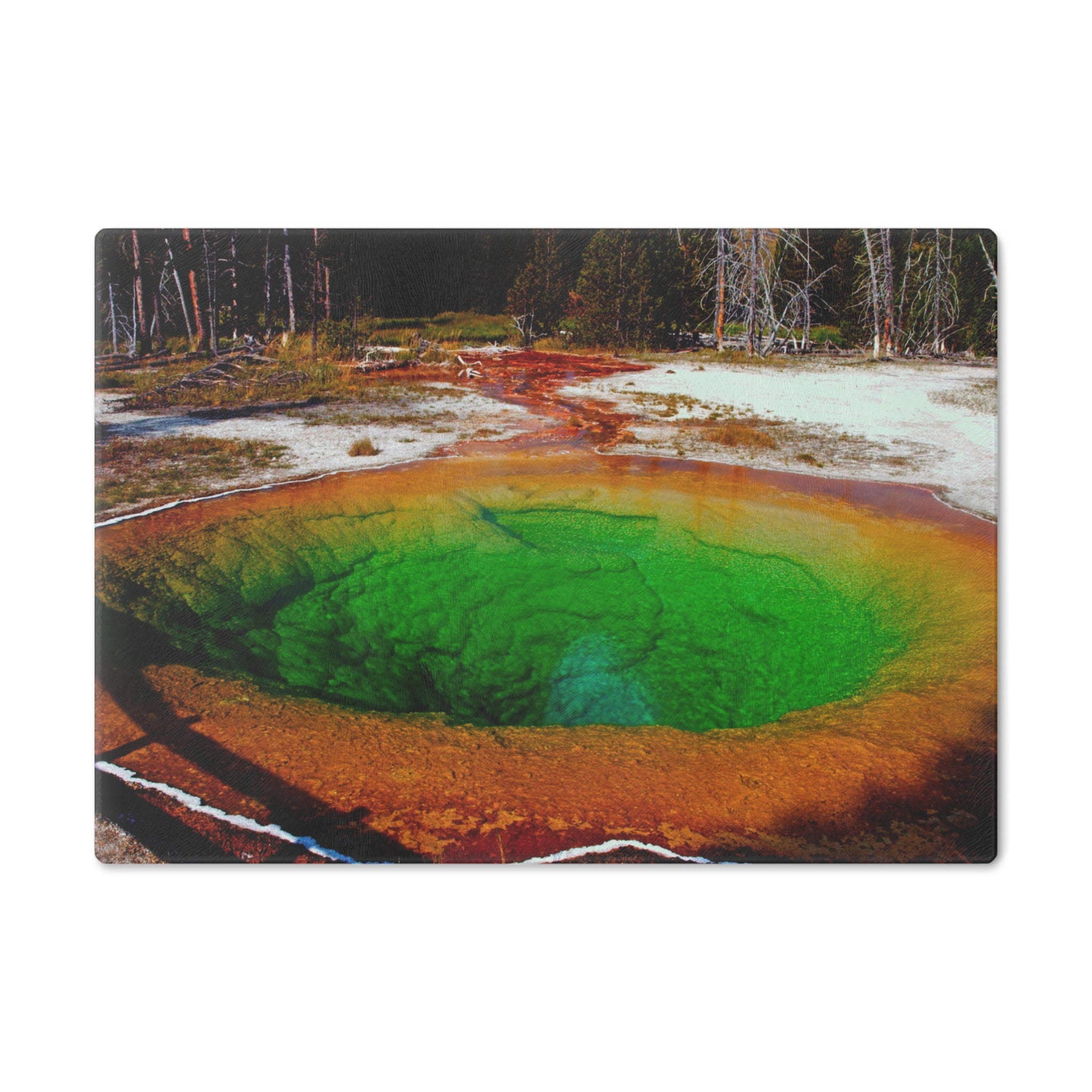 Tempered Glass Cutting Board - Morning Glory Pool, Yellowstone National Park - My Blu Horizon