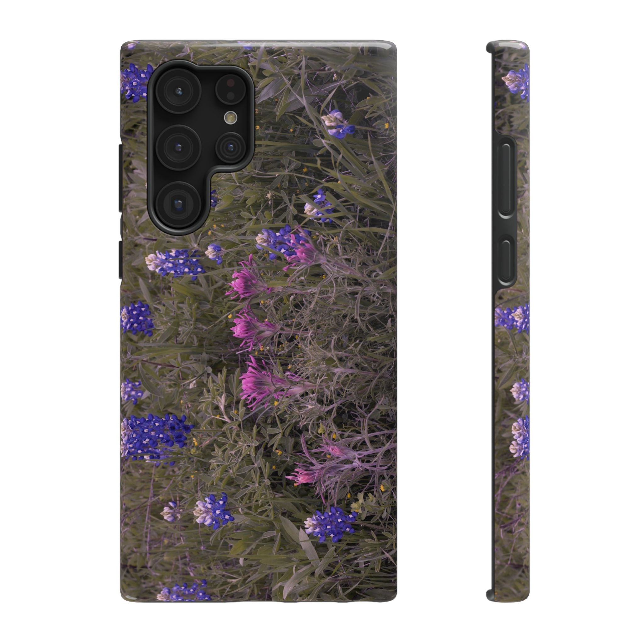 Phone Case - Texas Icons, Bluebonnets and Paintbrushes - My Blu Horizon