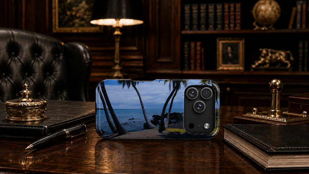iPhone MagSafe Case | Big Island Surf, Sand and Palms | Hawaii | My Blu Horizon