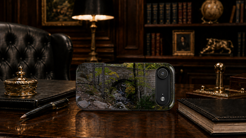 Phone Case | Waterfall Bridge Summer | Acadia National Park | My Blu Horizon