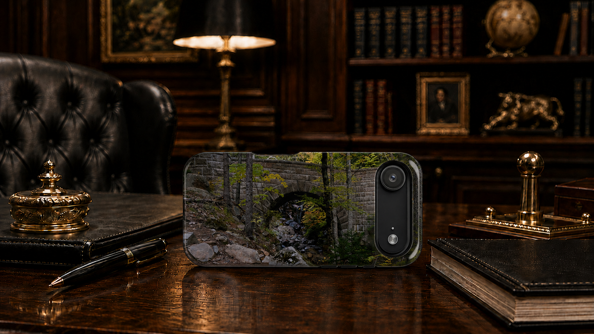 iPhone MagSafe Case | Waterfall Bridge Summer | Acadia National Park | My Blu Horizon