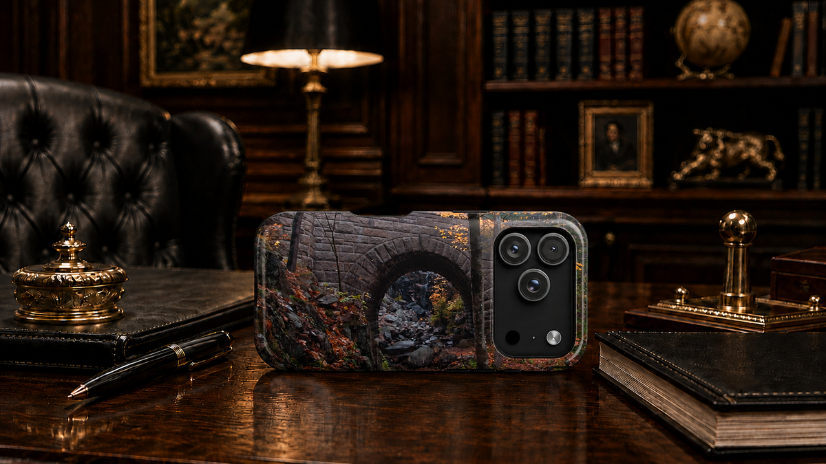 iPhone MagSafe Case | Waterfall Bridge Fall | Acadia National Park | My Blu Horizon