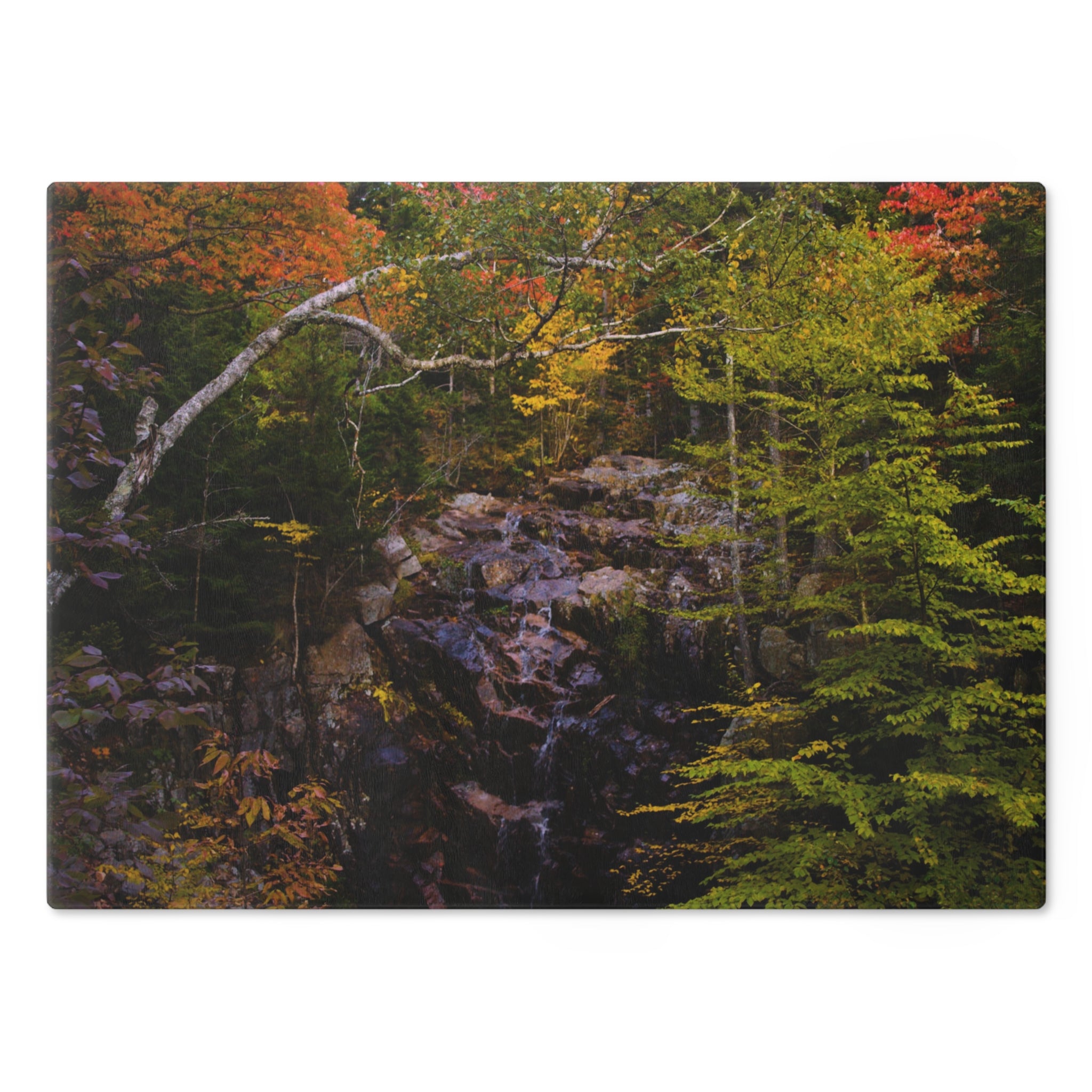 Tempered Glass Cutting Board | Hadlock Falls | Acadia National Park | My Blu Horizon