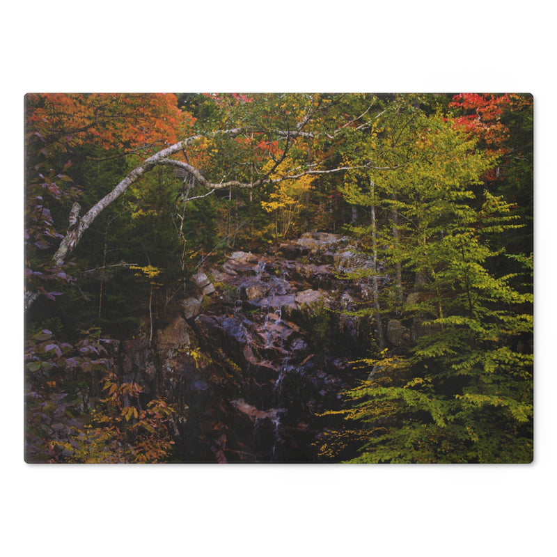 Tempered Glass Cutting Board | Hadlock Falls | Acadia National Park | My Blu Horizon