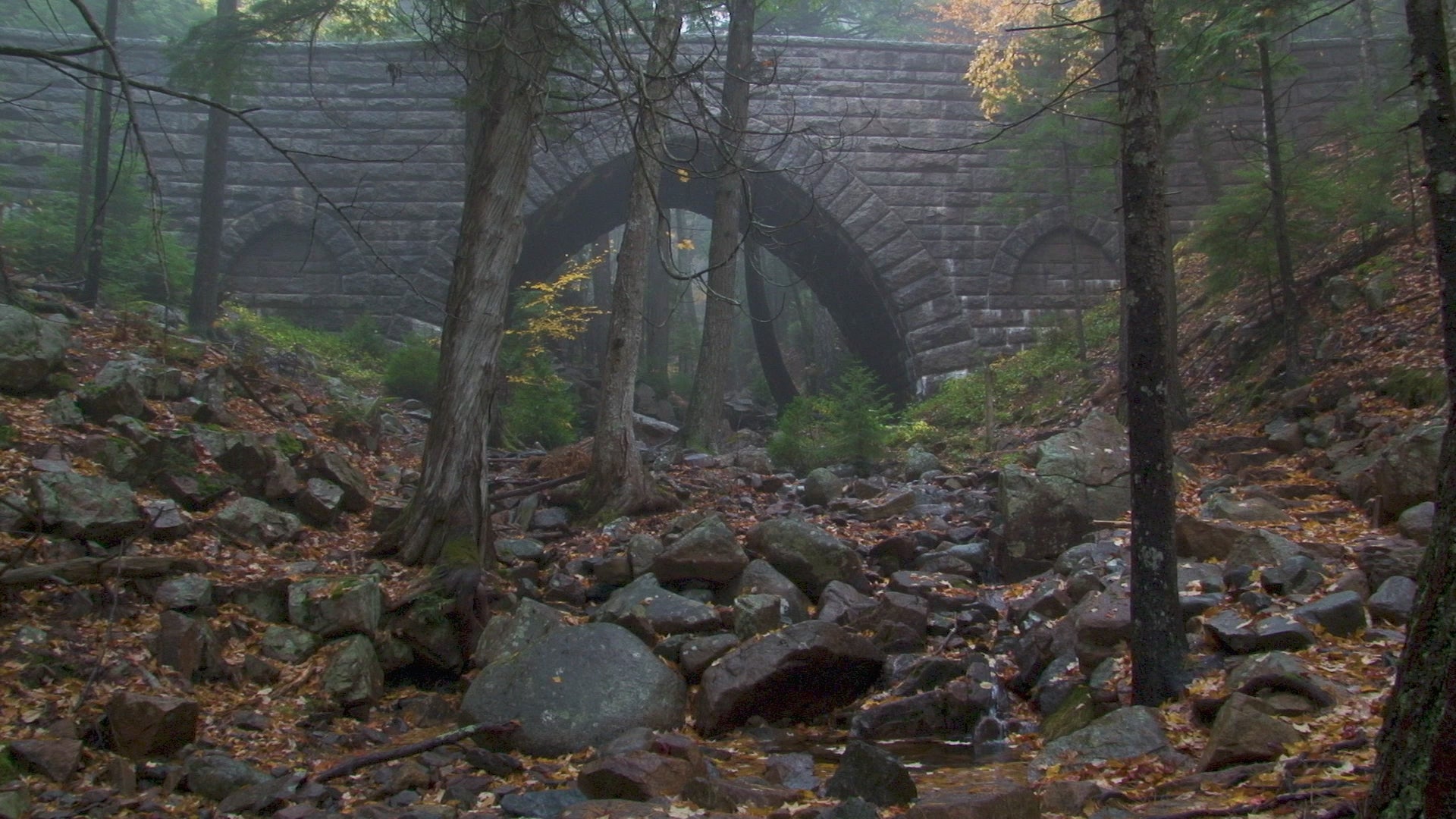 HD Screensaver | Hemlock Bridge Fall | Acadia National Park | My Blu Horizon